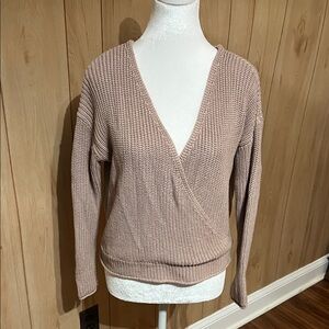 Moon & Madison plunging Surplice/Wrap Women’s Sweater . Size Small